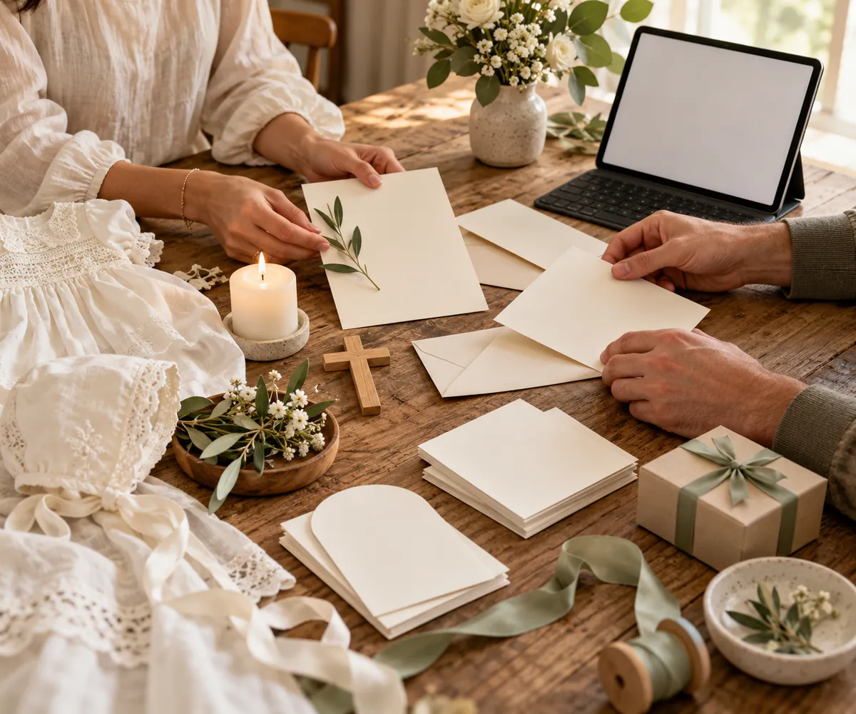 Illustration supporting Baptism Invitation Wording: Examples and Details to Include