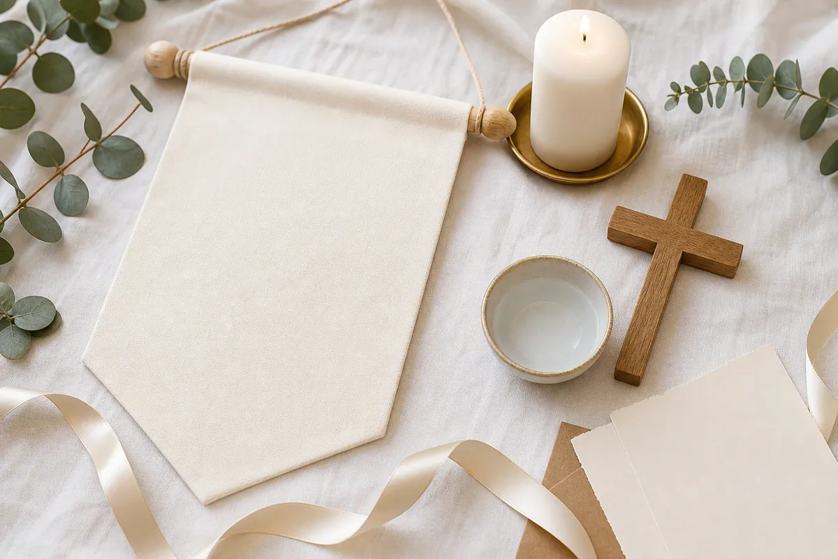 Detail related to What to Write on a Baptism Banner: Words That Fit