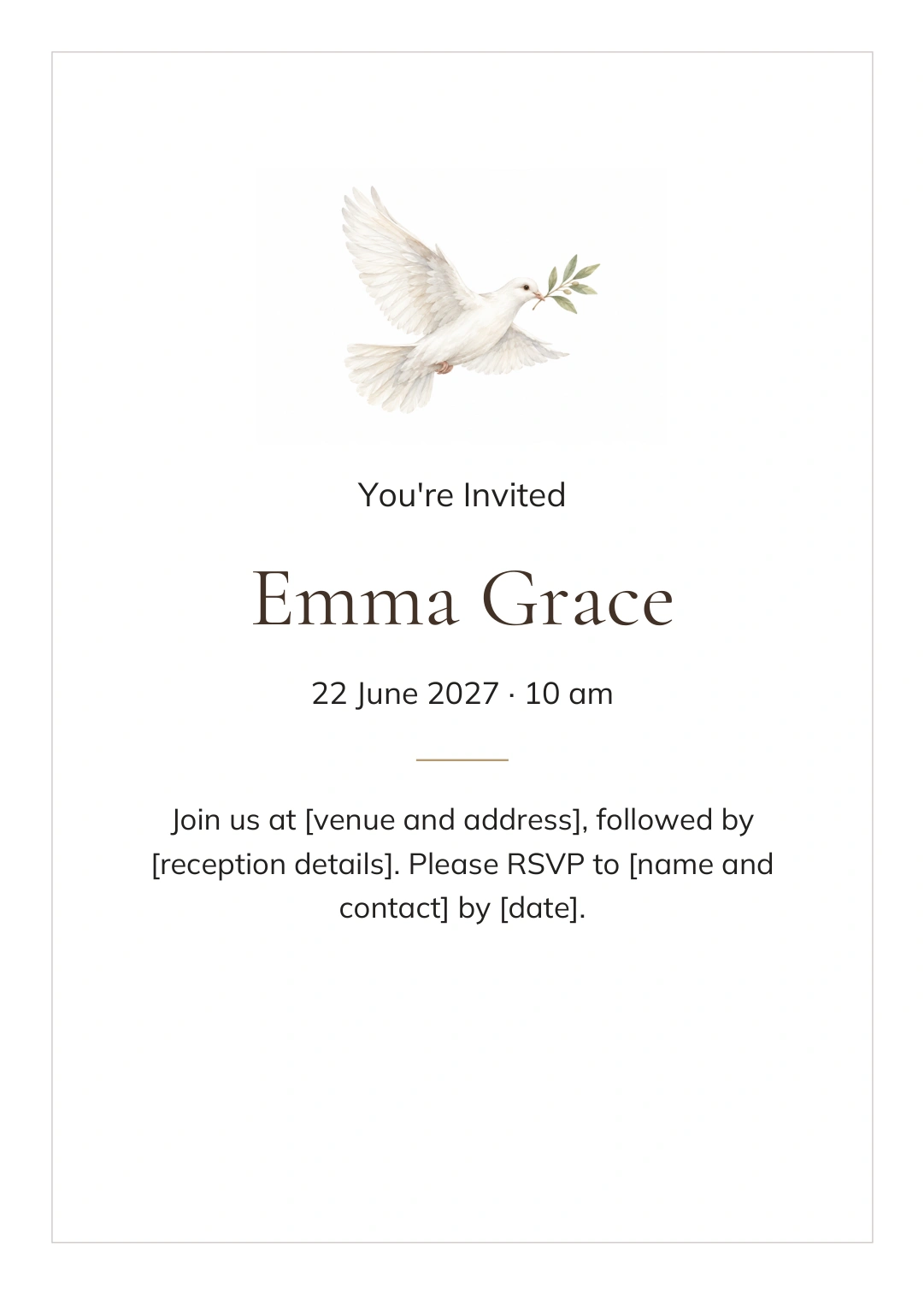 You're Invited to Celebrate a Baptism