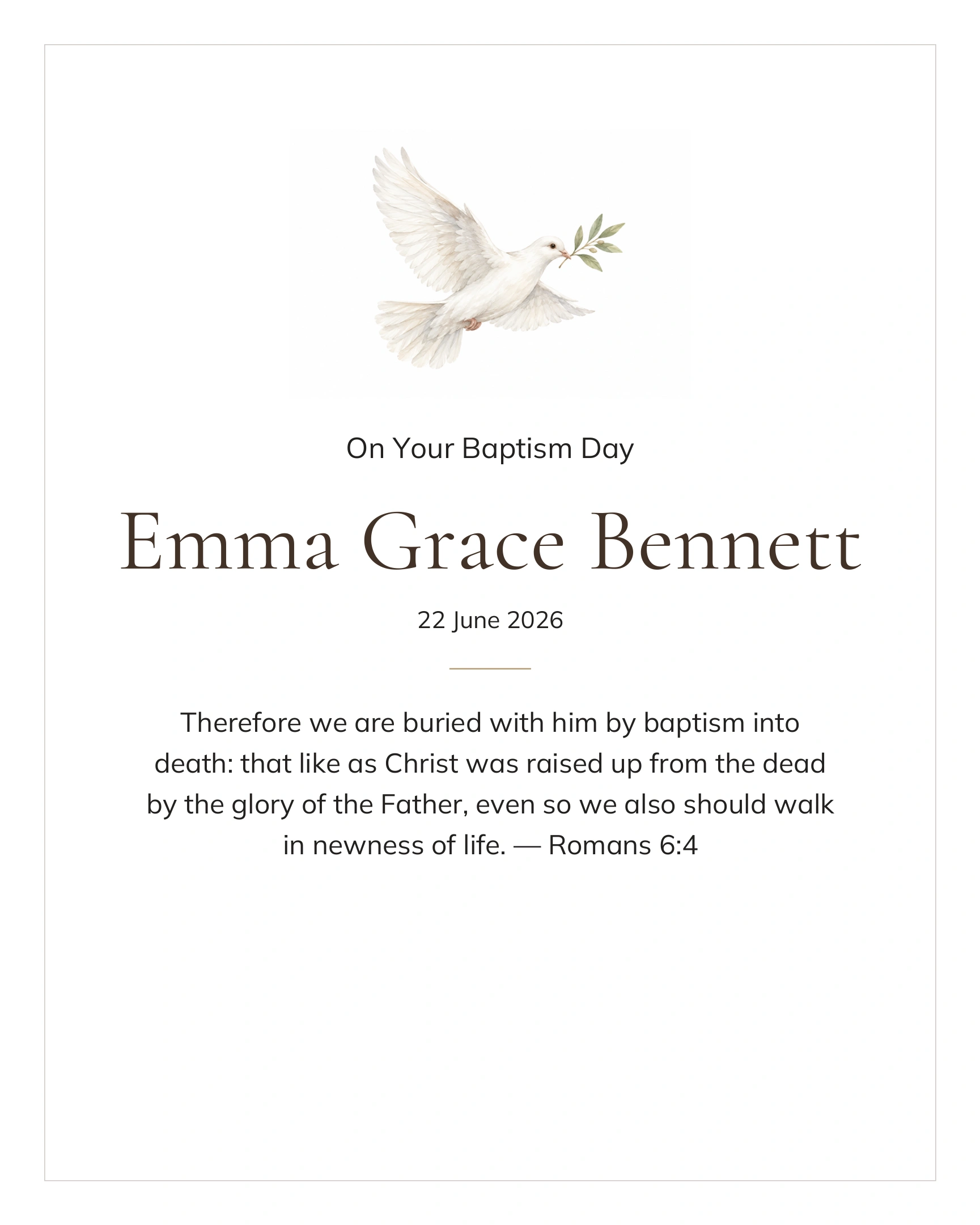 On Your Baptism Day