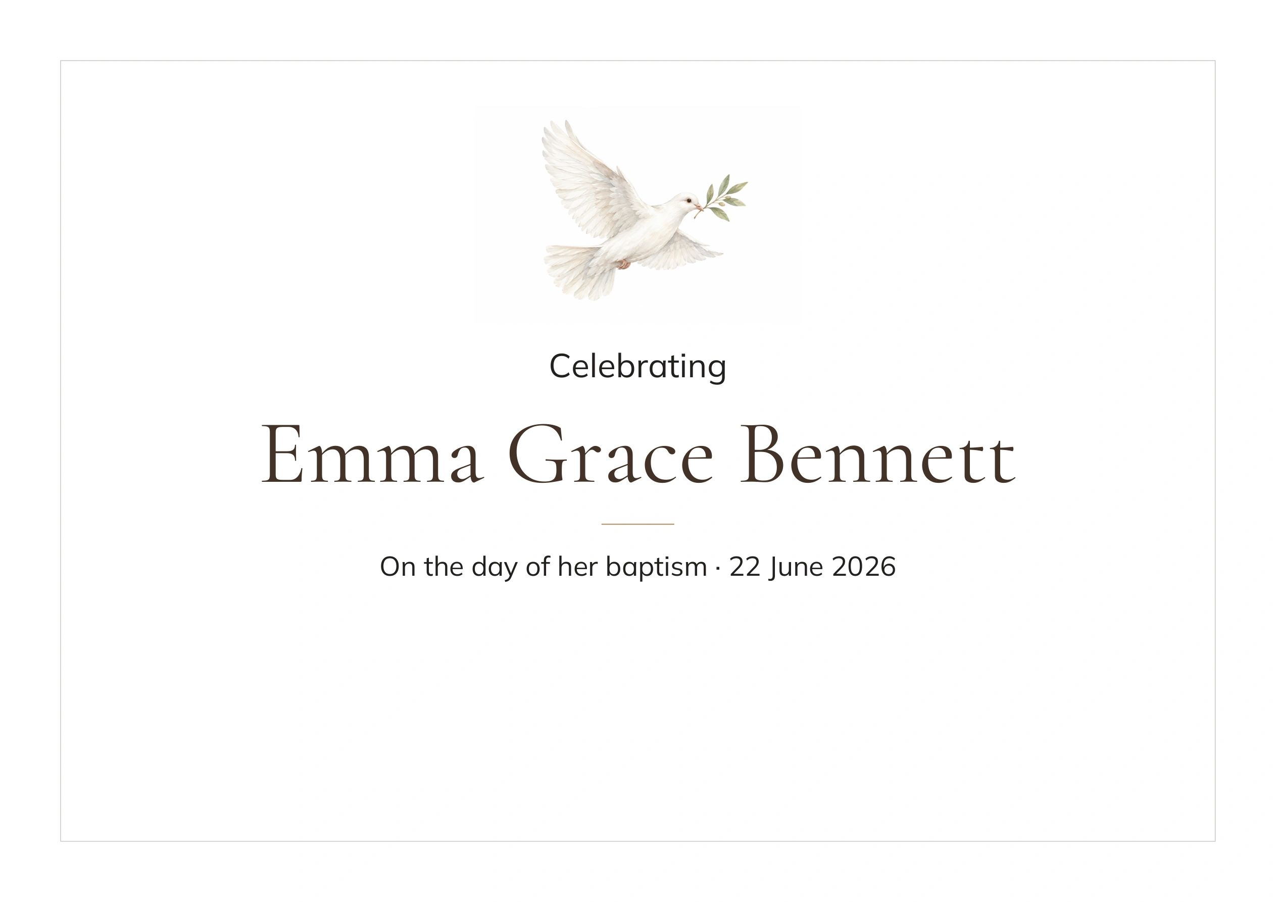 Celebrating [Name]'s Baptism Banner