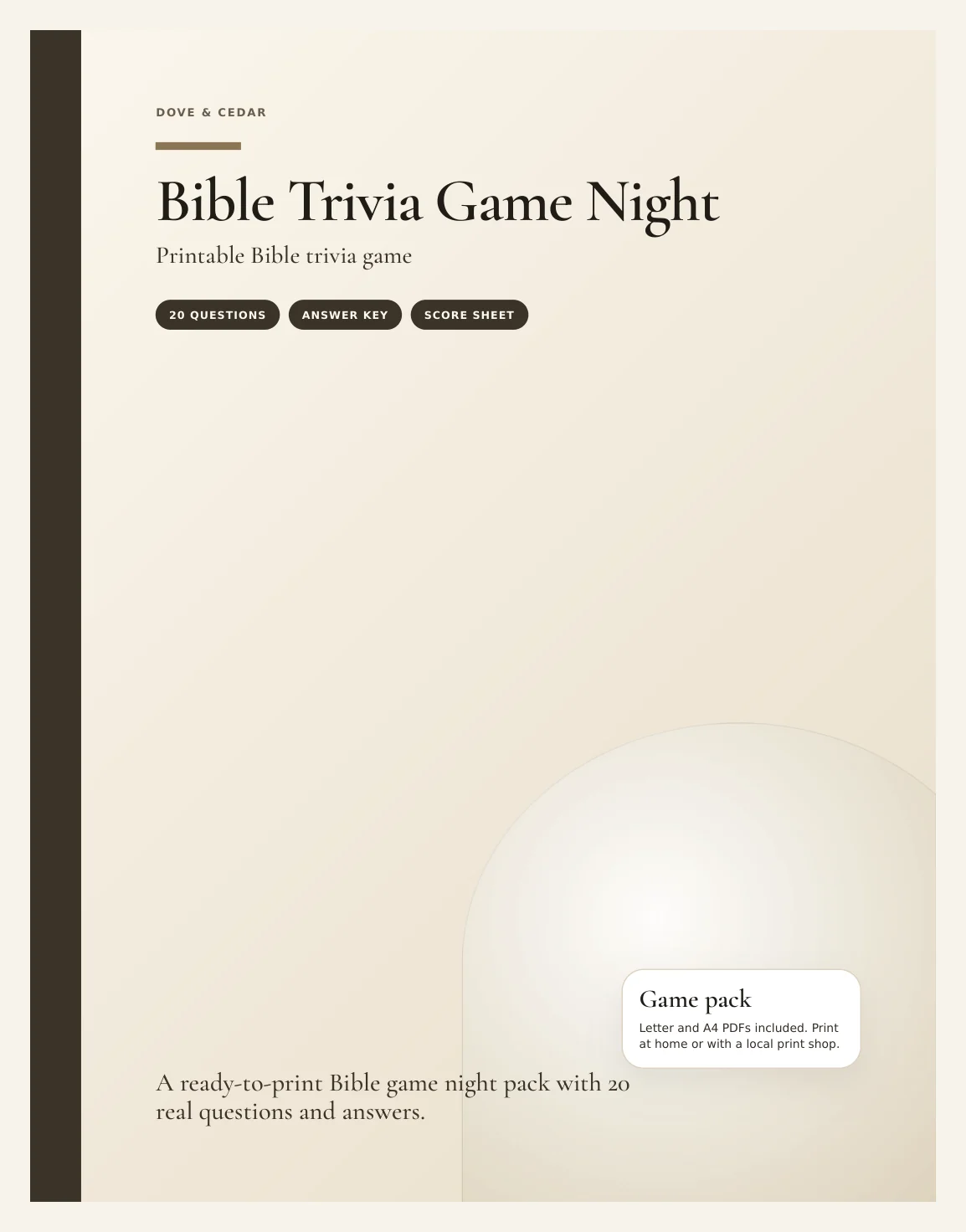 Bible Trivia Game Night — Family Edition — Preview page 1
