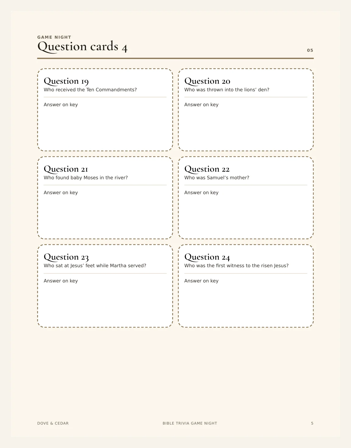 Bible Trivia Game Night — Women of the Bible Edition — Preview page 2
