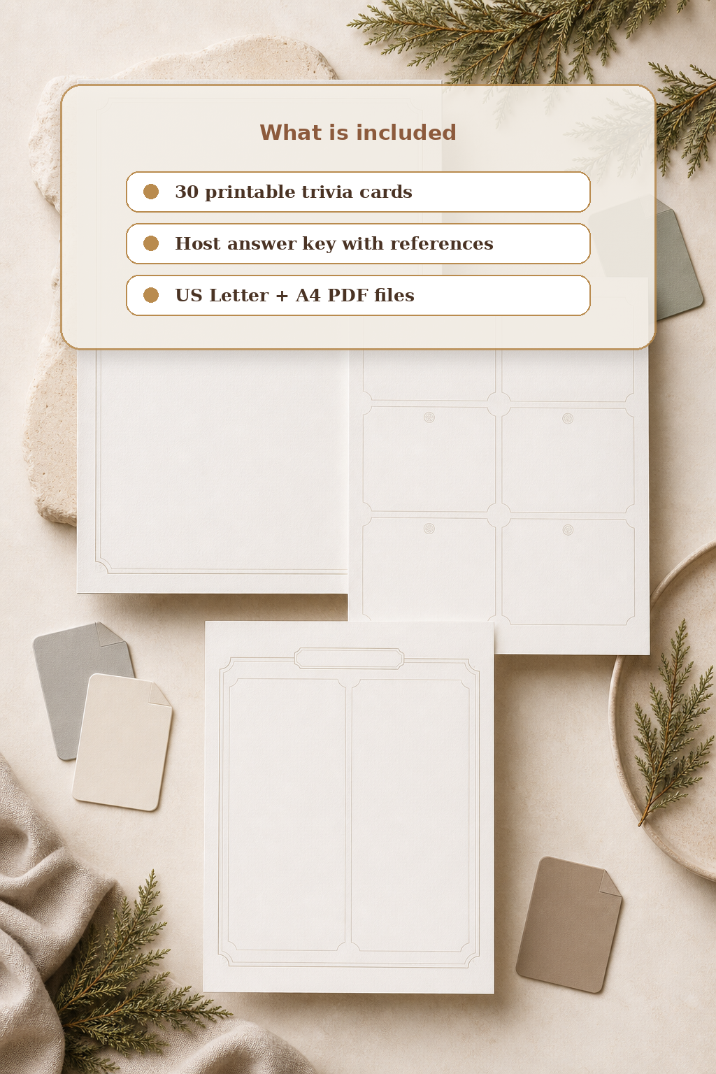 Bible Trivia Game Night — Women of the Bible Edition — What is included