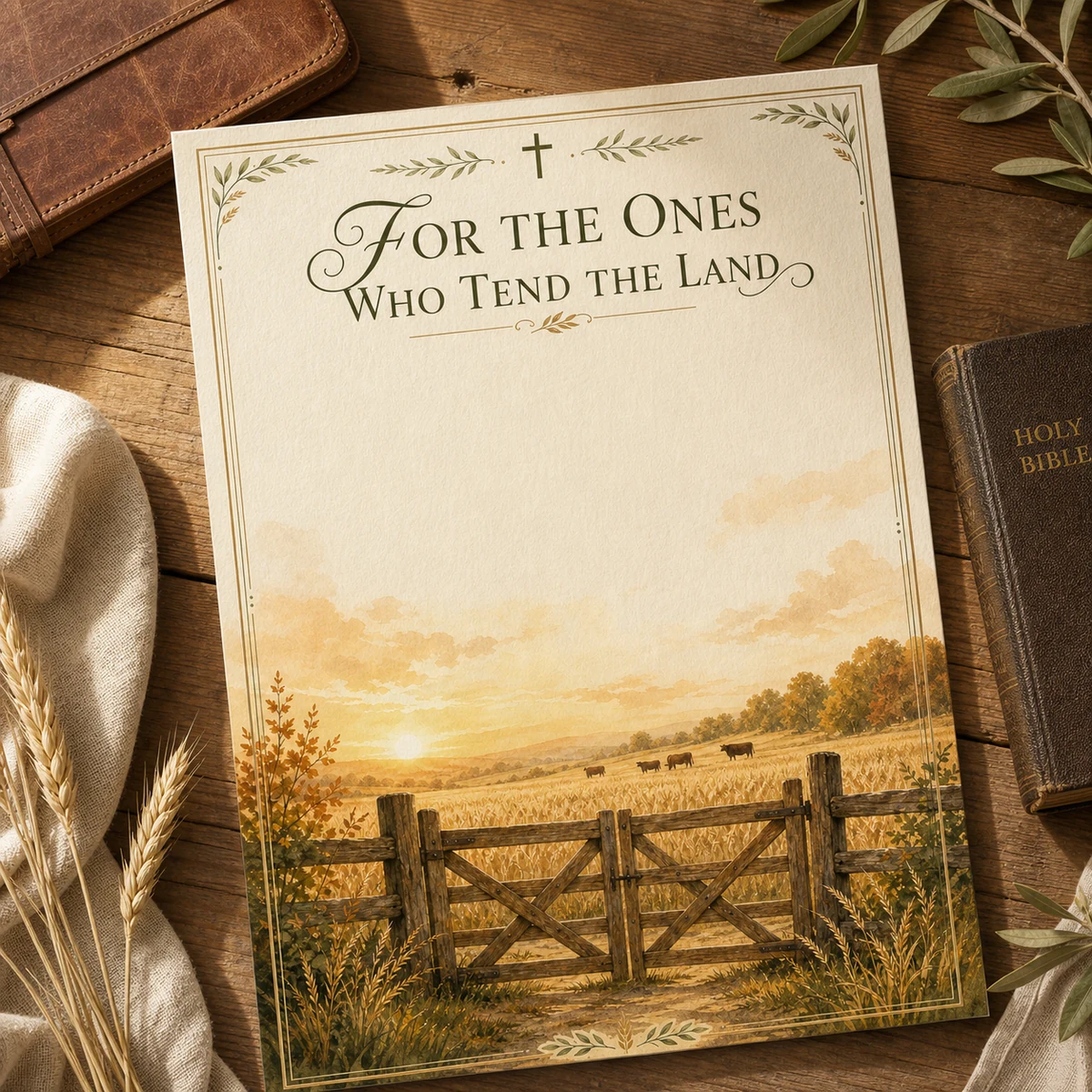 For the Ones Who Tend the Land — A printable thank-you card for the farmer or rancher in your life