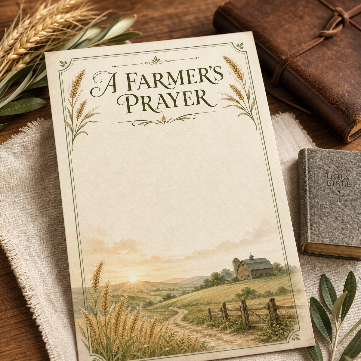 A Farmer's Prayer — A 5x7 printable prayer card for the field and the season ahead