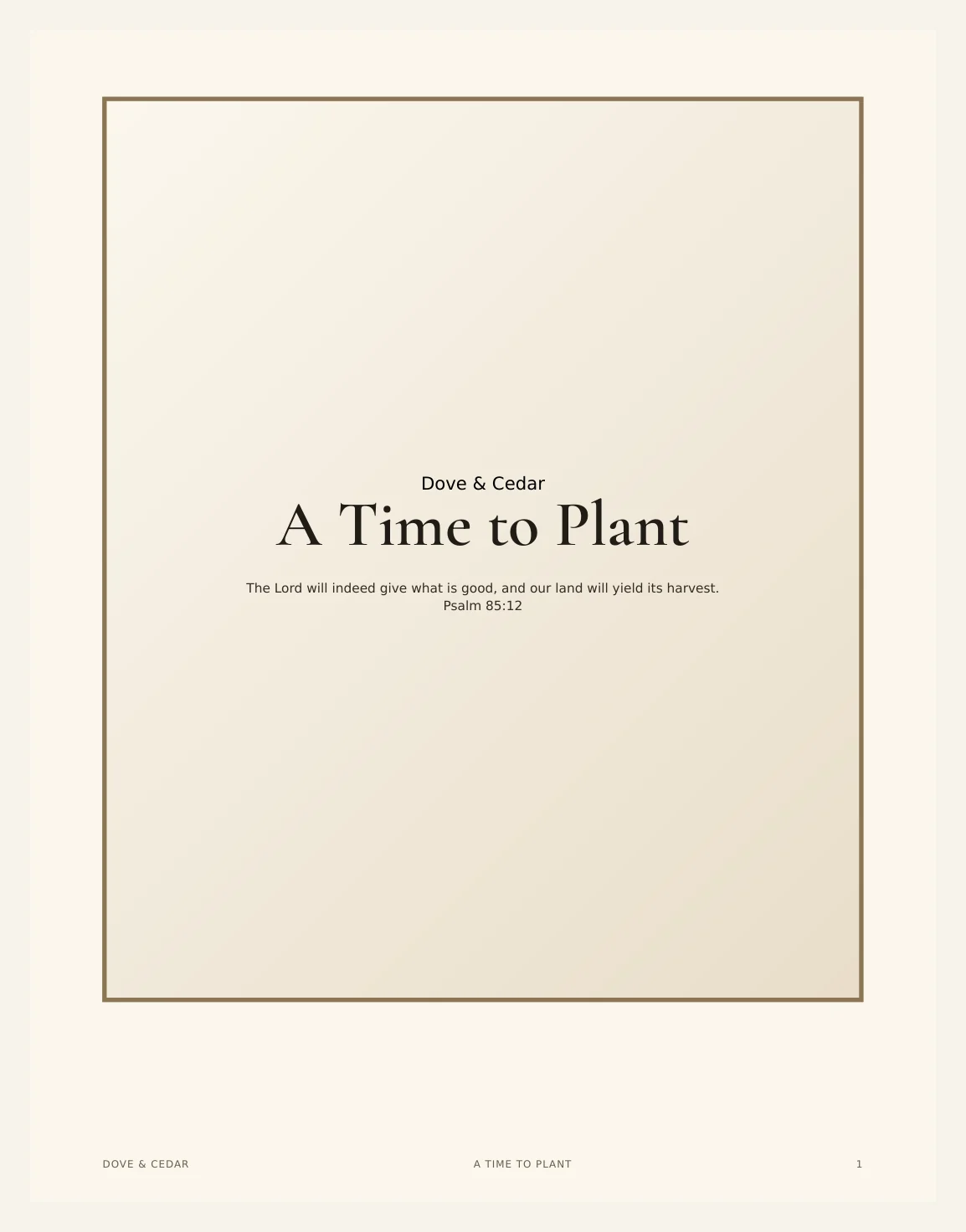A Time to Plant — Preview page 2