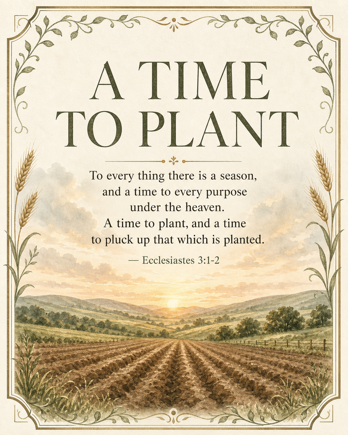 A Time to Plant — Farmer Season Wall Art