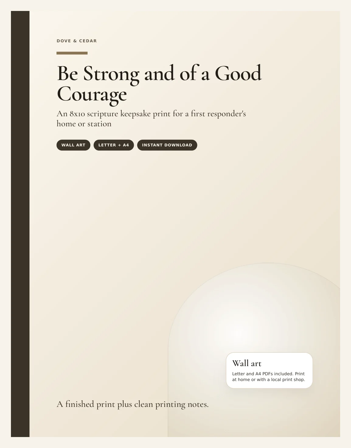 Be Strong and of a Good Courage — Preview page 1