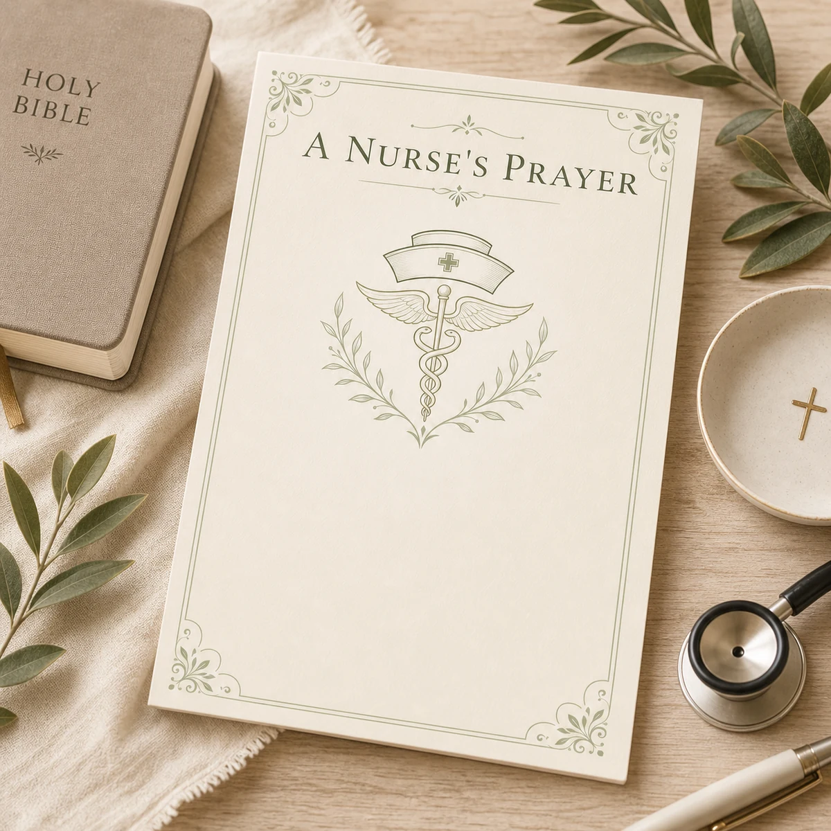 A Nurse's Prayer — A 5x7 printable prayer card for long shifts