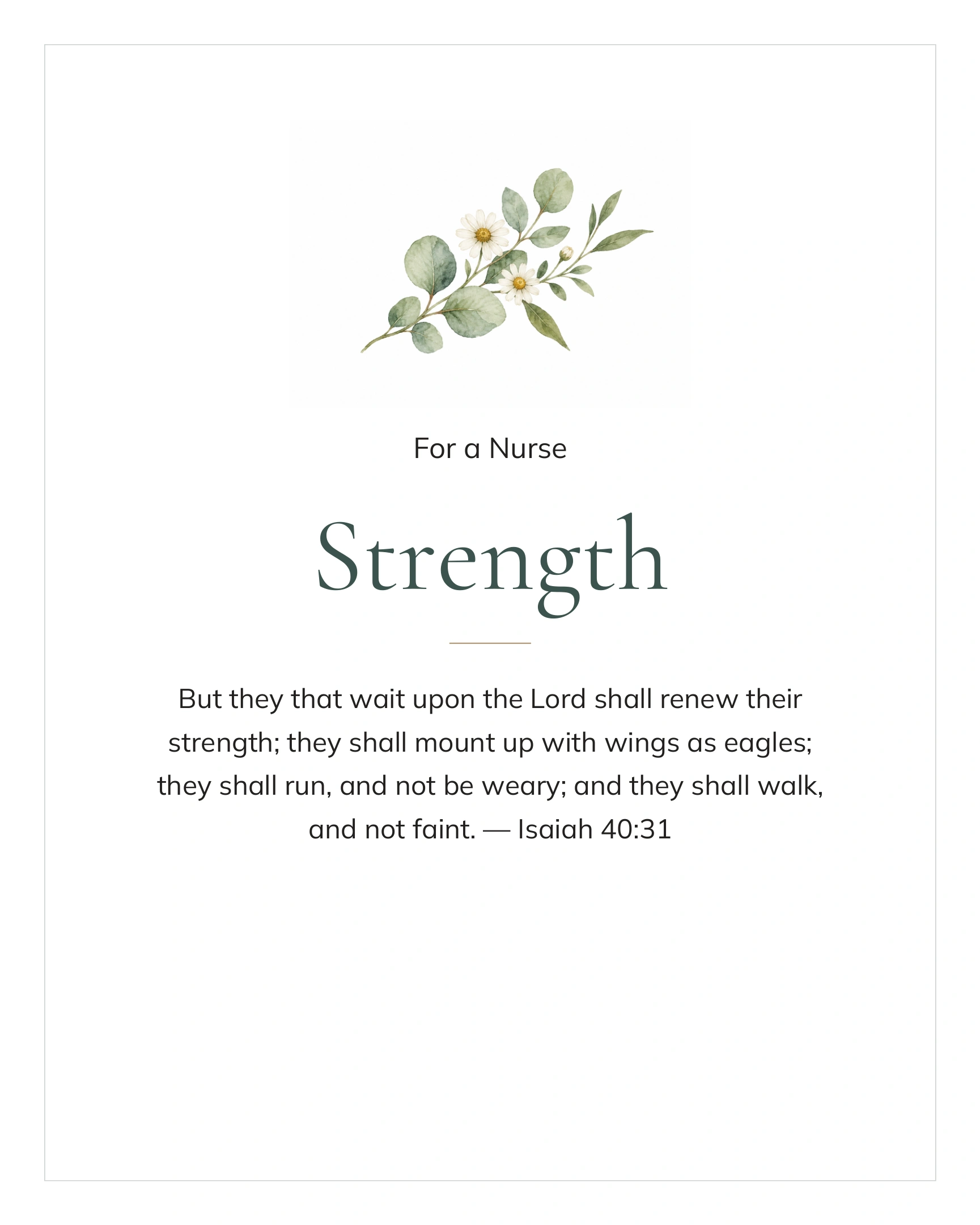 They Shall Renew Their Strength