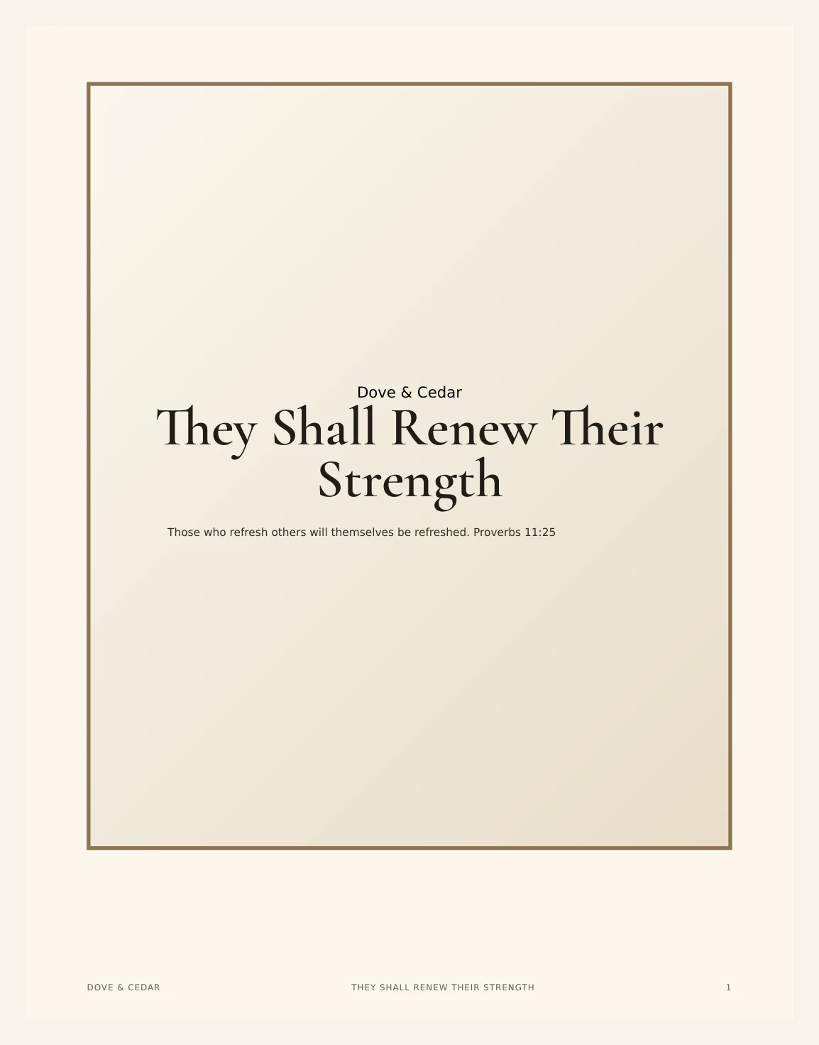 They Shall Renew Their Strength — Preview page 2