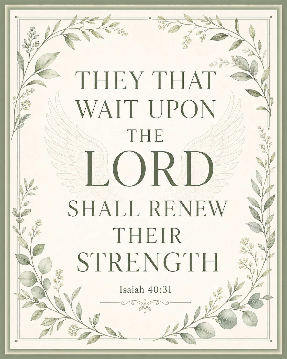 They Shall Renew Their Strength — Nurse Strength Wall Art
