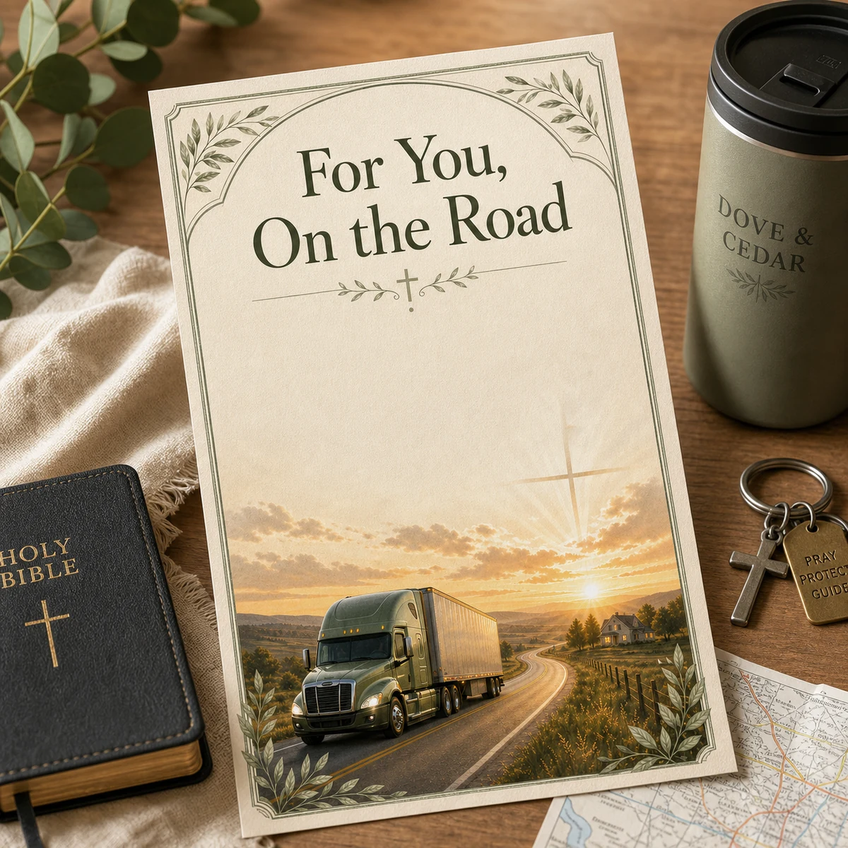 For You, On the Road — A printable thank-you card for the trucker in your life