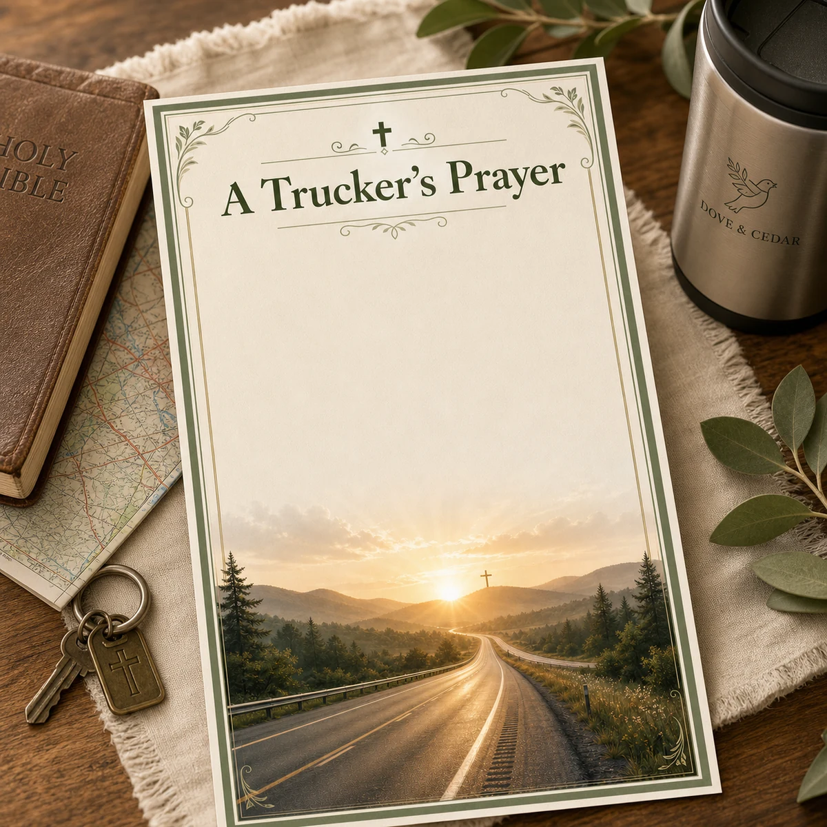 A Trucker's Prayer — A 5x7 printable prayer card for the road