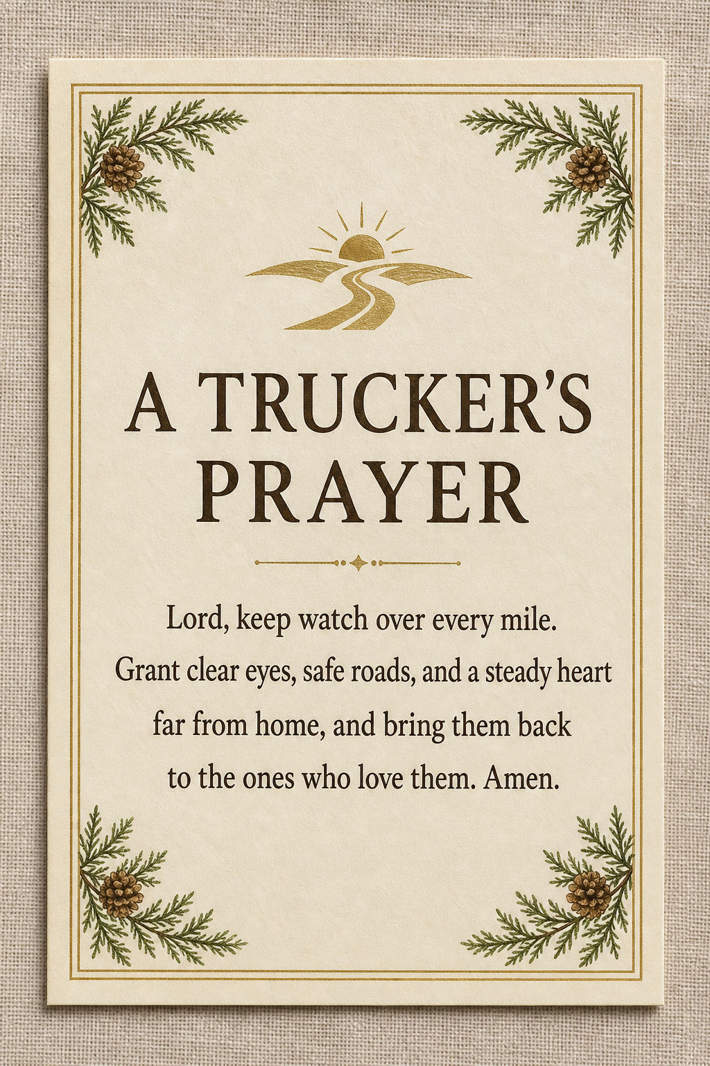 A Trucker's Prayer