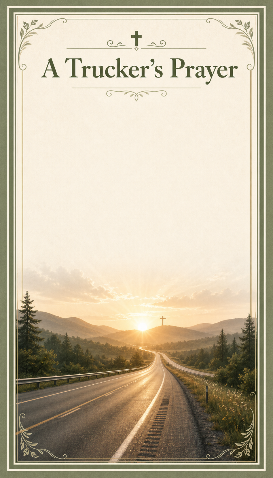 A Trucker's Prayer — Trucker Prayer Card